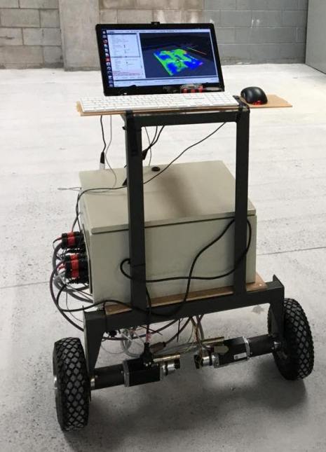 Floor scanning robot